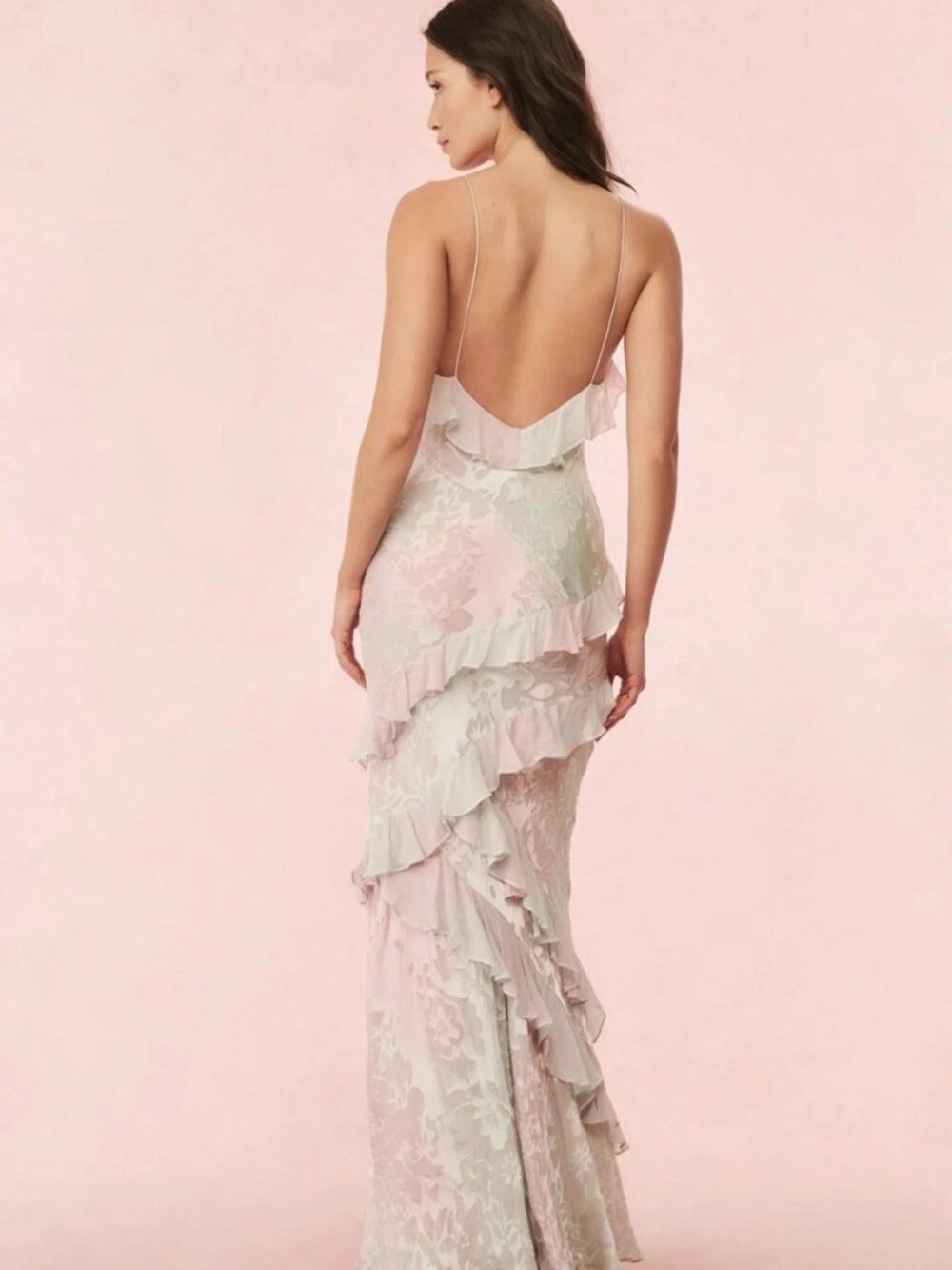 LoveShackFancy Rialto Ruffle Maxi Dress in Lilac Spring - Picture 9 of 13